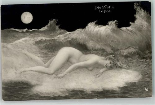 Die Welle nackte Mermaid Erotik Mondschein