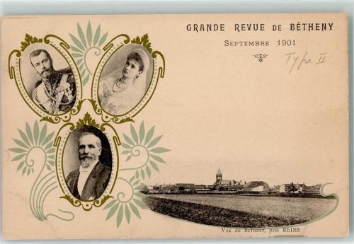 Betheny 1901 Grande Revue de Betheny Manöver - Zar Nicolas