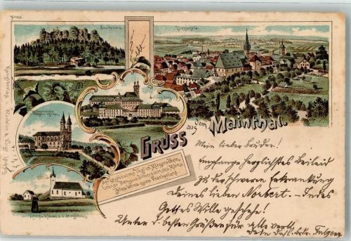 Banz 1903 Staffelberg Schloss Lichtenfels Vierzehnheiligen Wallfahrtskirche Kiche Klause auf dem Staffelberg