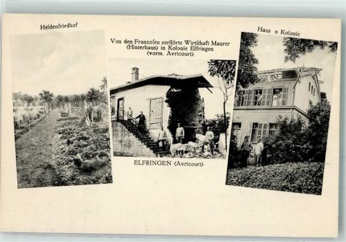 Avricourt 1916 Heldenfriedhof Haus in Kolonie