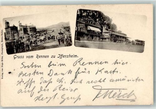 Iffezheim 1903 Galopprennbahn Tribühnen