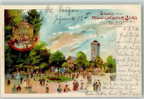 Wilthen 1900 Mönchwalderberg Turm Inh. E. Gröschel