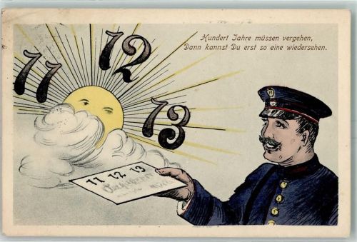 1913 Briefträger und Stempel 11.12.13. Dresden