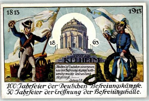 Kelheim 100 Jahrfeier Deutsche Befreiungskämpfe 50 Jahrfeier der Befreiungshalle Soldaten Kanone