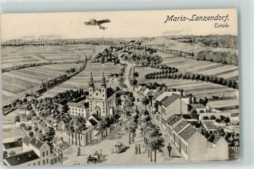 Maria-Lanzendorf 1914 Flugzeug Oldtimer Eisenbahn