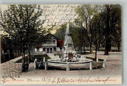 Saulgau 1908 Festplatz Schützenhaus Wasserwerkdenkmal