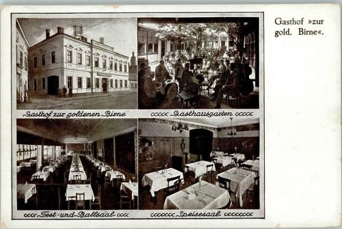 66538 W6680 Neunkirchen , Saar 1935 - Gasthof zur goldenen Birne mit Innenansicht AK