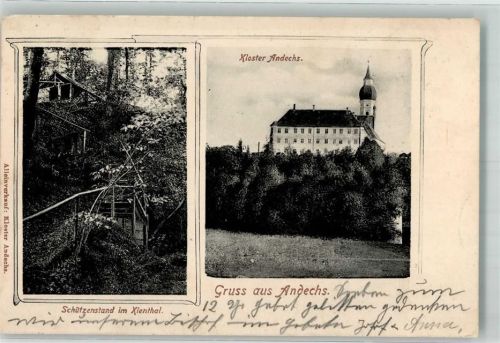 Andechs 1907 Kloster Schützenstand im Kiental