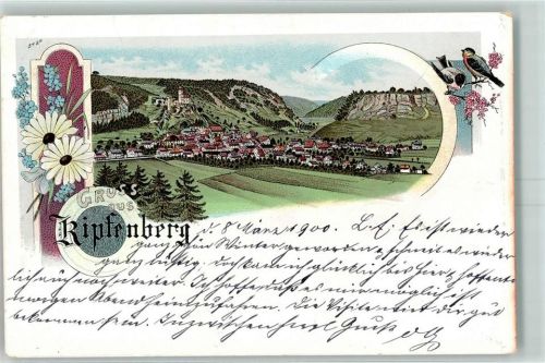 85110 W8079 Kipfenberg , Oberbayern 1900 Lithographie