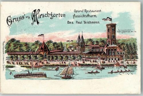 Köpenick 1923 Gasthaus Aussichtsturm Hirschgarten