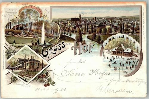 Hof 1897 Gasthaus Theresienstein Eisbahn