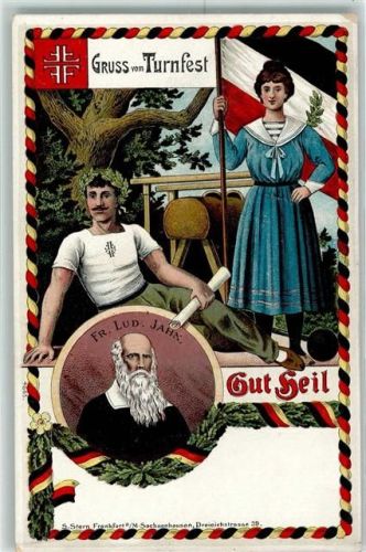 Gut Heil AK Turnvater Jahn 1899 Lithographie