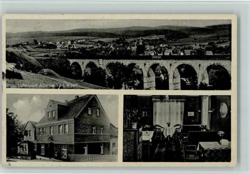 Altenbeken 1943 Viadukt, Cafe Cramer mit Innenansicht