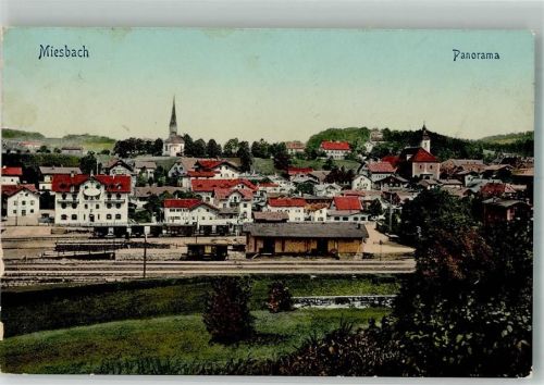 83714 W8160 Miesbach 1910 Foto AK Bahnhof