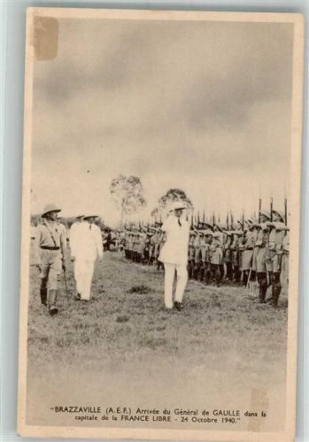 Brazzaville 1942 General de Gaulle Parade France Libré 1940
