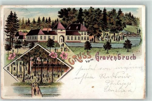 Gravenbruch 1899 Forsthaus Gartenwirtschaft