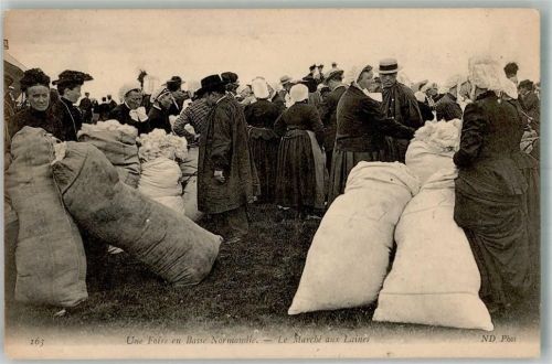 Caen Marktszene Le Marché aux Laines Normandie