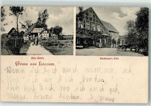 Loccum 1904 Hotel Buschmann Altes Gehöft Kutsche Gruss