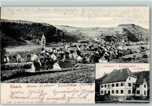79215 W7807 Elzach 1907 - Gasthaus zur Krone-Ladhof