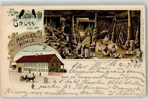 Hasel 1899 Haseler Höhle Fürstengruft Zwerge Gasthaus Zur Erdmannshöhle