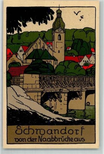 Schwandorf von der Naabbrücke aus