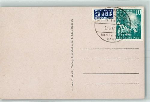 Intern. Messe Frankfurt Sonderstempel 1950