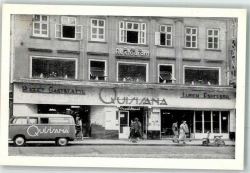Wien Gasthaus Quisisana Motorroller VW Bulli Mariahilferstraße