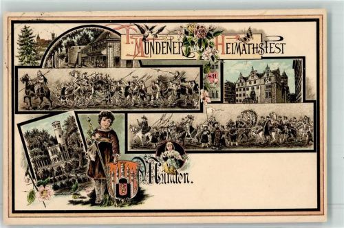Hann. Münden 1897 Erstes Mündener Heimatfest Ritter Feldzug