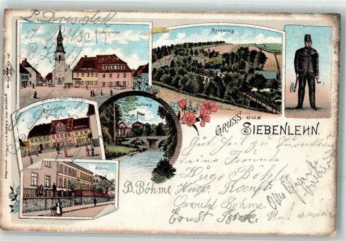 Siebenlehn 1899 Zollhaus Romanus Schule