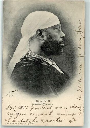 Menelik II Empereur d`Abyssinie AK