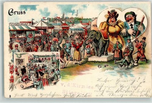 Stiege 1898 Kirmes Elefant Humor