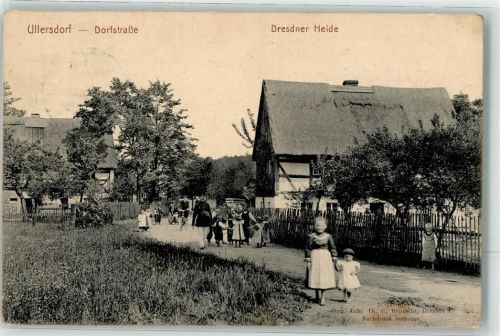 01454 O8101 Ullersdorf b Radeberg - Dresdner Heide Dorfstraße Kinder