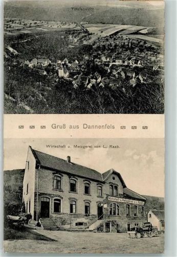 Dannenfels 1910 Gasthaus-Metzgerei L. Raab Kutsche