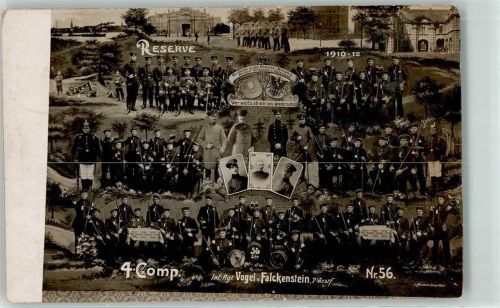 Wesel 1912 Reserve 4. Comp. Inf-Rgt. Vogel v. Falckenstein 7. Westf. Nr 56 Gruppenfotos Reservisten Ort lt. Stempel