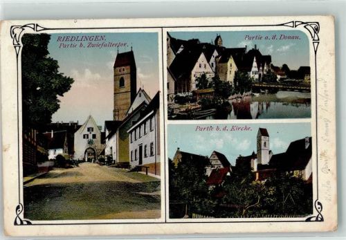 Riedlingen 1915 Zwiefaltertor Donau Kirche
