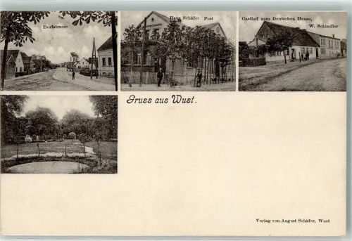Wust Haus Schäfer Post Dorfstraße Gasthaus zum Deutschen Hause