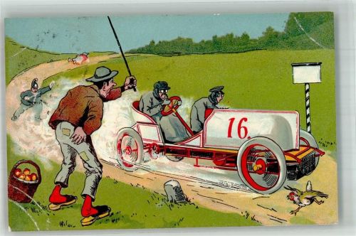 1905 Adelskorrespondenz Verlag Edgar Schmidt Serie 1650 Autorennen