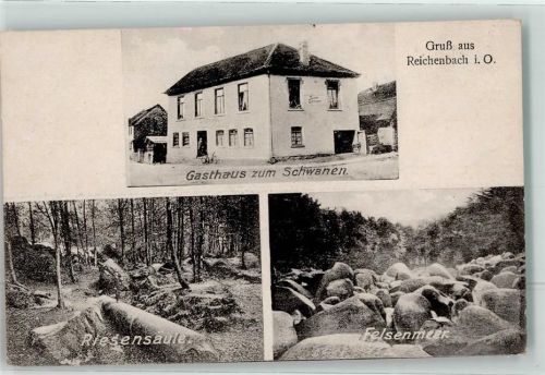 Reichenbach Riesensäule Felsenmeer Gasthaus zum Schwanen