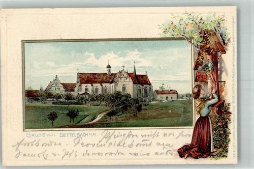 Dettelbach 1904 Gebetstätte Kreuz Wallfahrtskirche Passepartout