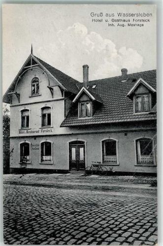 Wasserleben 1920 Hotel und Gasthaus Forsteck Fahrrad