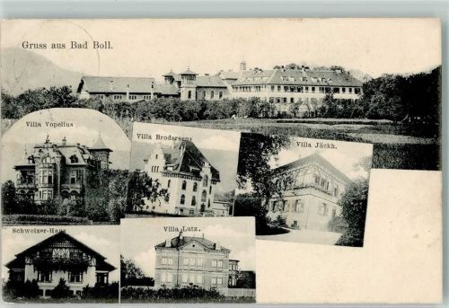 Bad Boll 1907 Villa Lutz Schweizer Haus Villa Jäckh. Villa Vopelius