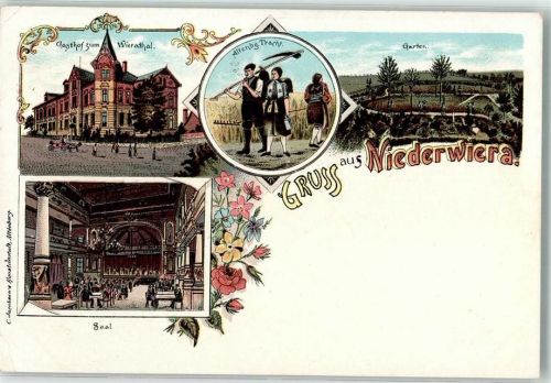 Niederwiera Gasthaus zum Wierathal Saal Garten Altenburger Bauern Trachten