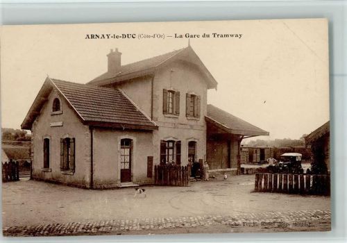 21230 Arnay-le-Duc - Le Gare du Tramway Bahnhof Auto