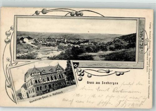 Seebergen 1907 Gemeinde Gast- und Rathaus