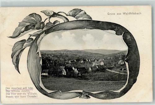 Waldhilsbach 1909 Apfel Passepartout