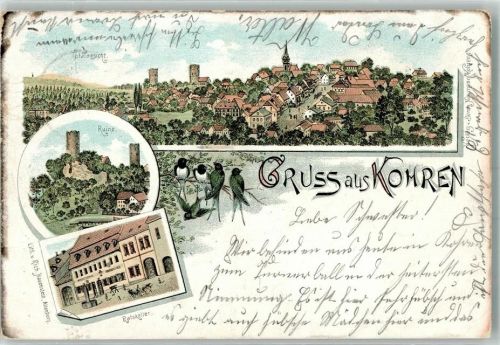 Kohren-Sahlis 1897 Schwalben Ratskeller Burgruine