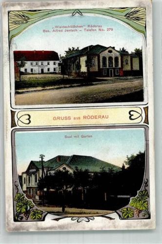 Röderau Gasthaus Waldschlößchen Saal Garten