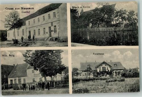 Neußen Gasthaus Schule Kirche Forsthaus Geschäft Selig