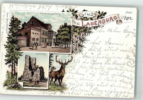 Stecklenberg 1896 Lauenburg Gasthaus zur Lauenburg Hirsch
