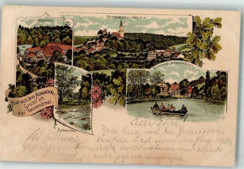 Weida 1906 Aumühle Aumatal Aumühle Osterburg Gondelteich